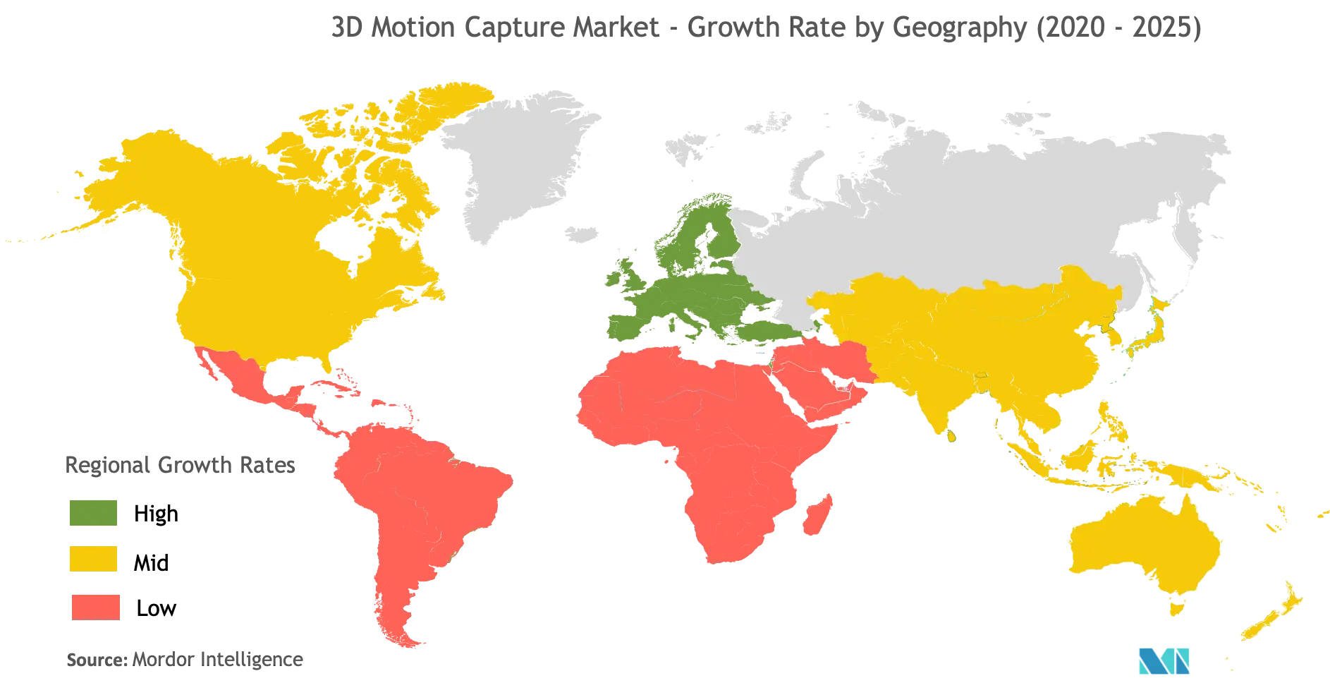 3D Motion Capture Market Growth Rate By Region