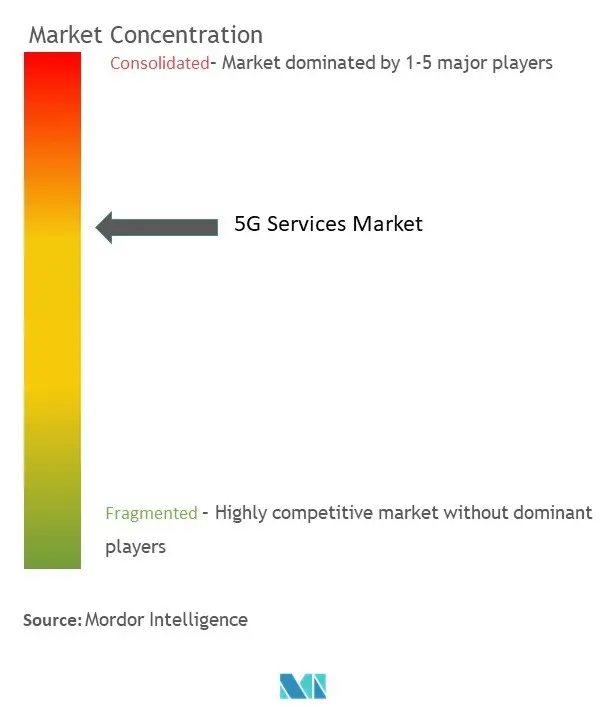 Concentración del mercado de servicios 5G
