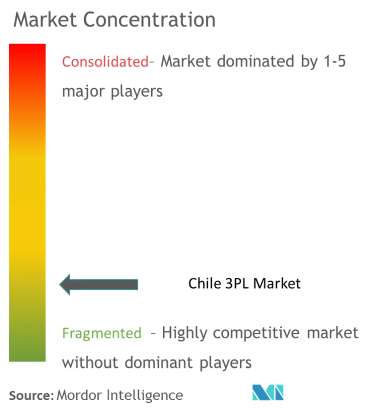 Chile Logística de Terceros (3PL)Concentración del Mercado
