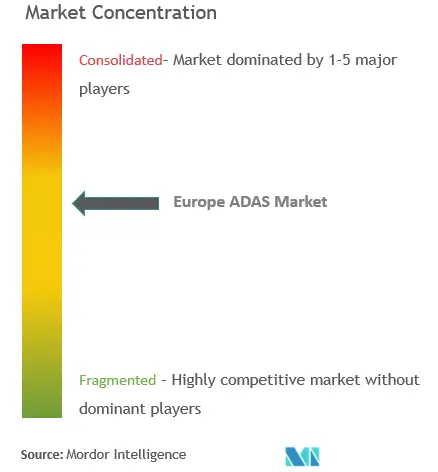 Concentración del mercado europeo de ADAS