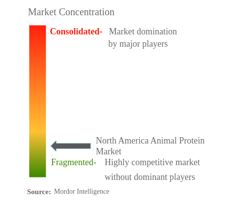北米動物性タンパク質市場集中度