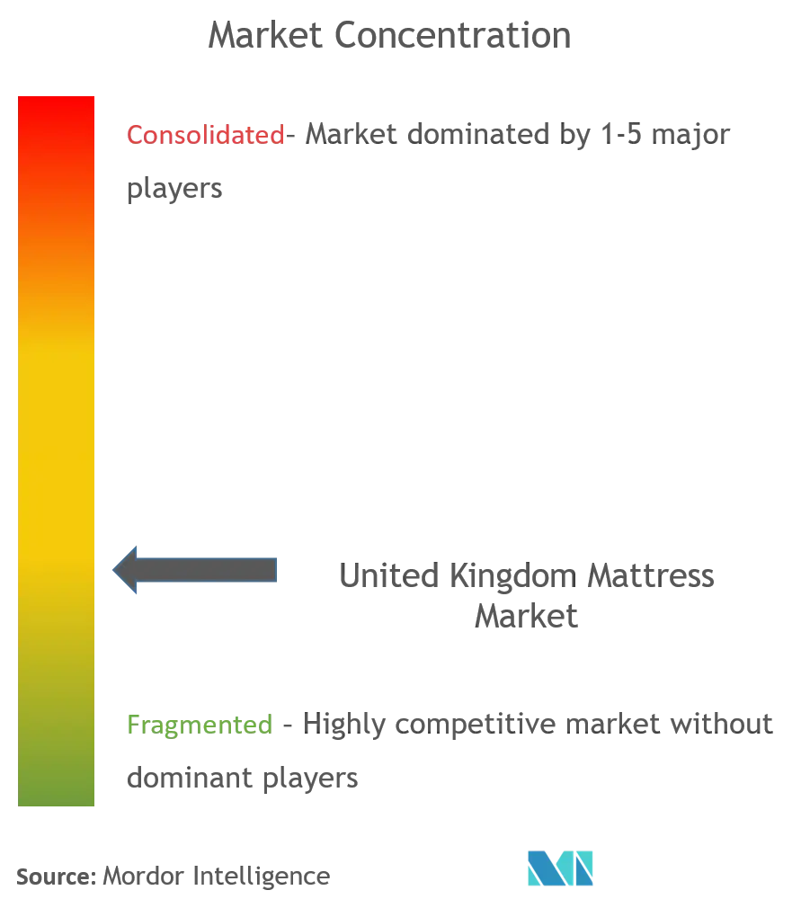 United Kingdom Mattress Market Concentration