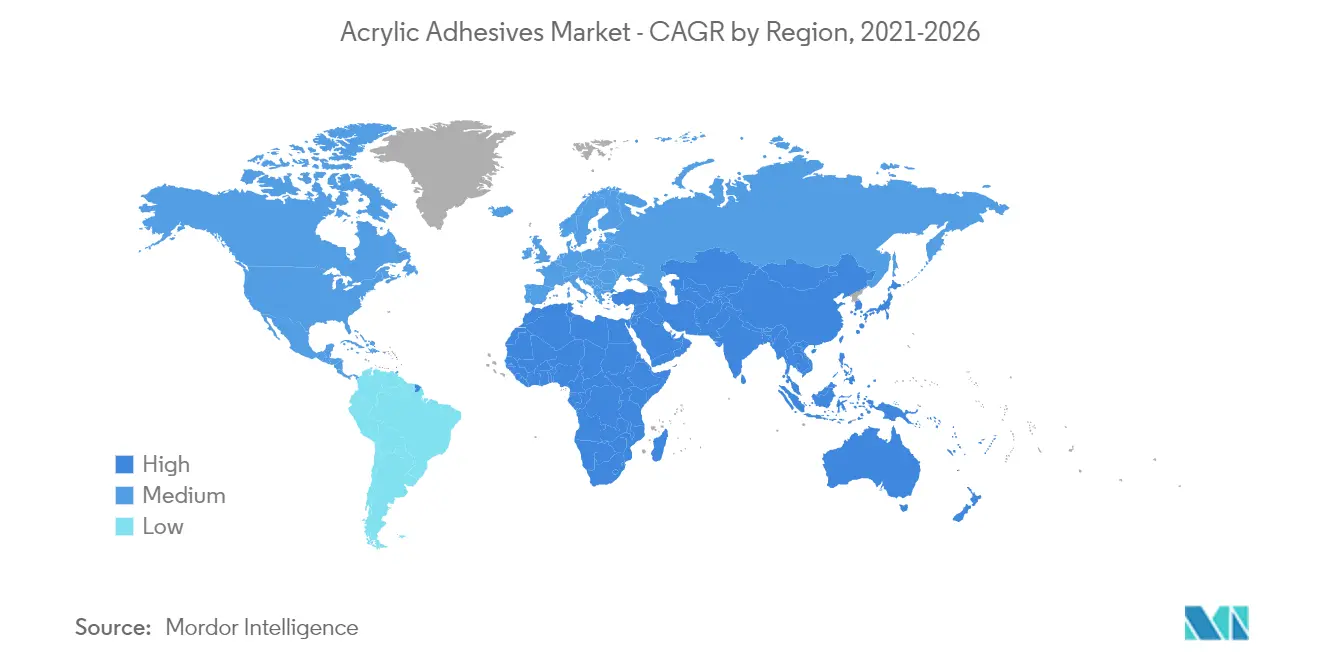 Acrylic Adhesives Market Growth by Region