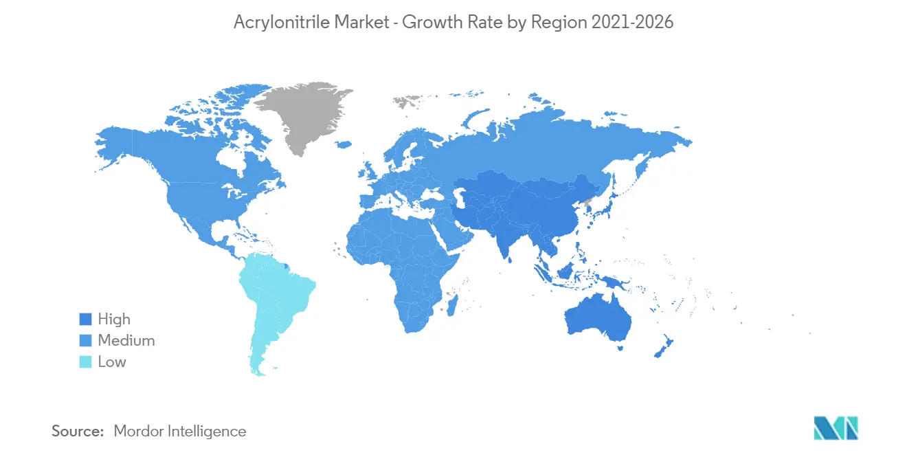 Acrylonitrile Market Growth Rate By Region