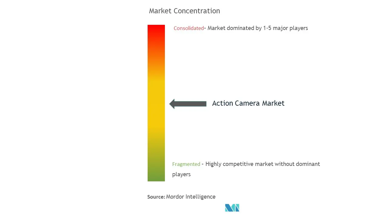 Concentração do mercado de câmeras de ação