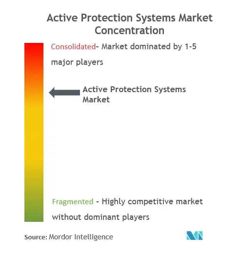 Concentration du marché des systèmes de protection active