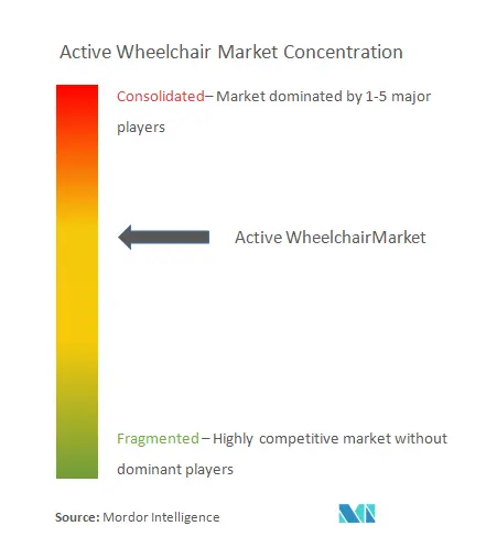 Concentración del mercado de sillas de ruedas activas