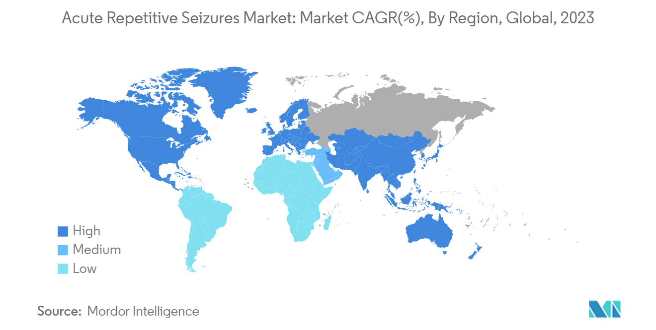 Acute Repetitive Seizures Market: Market CAGR(%), By Region, Global, 2023