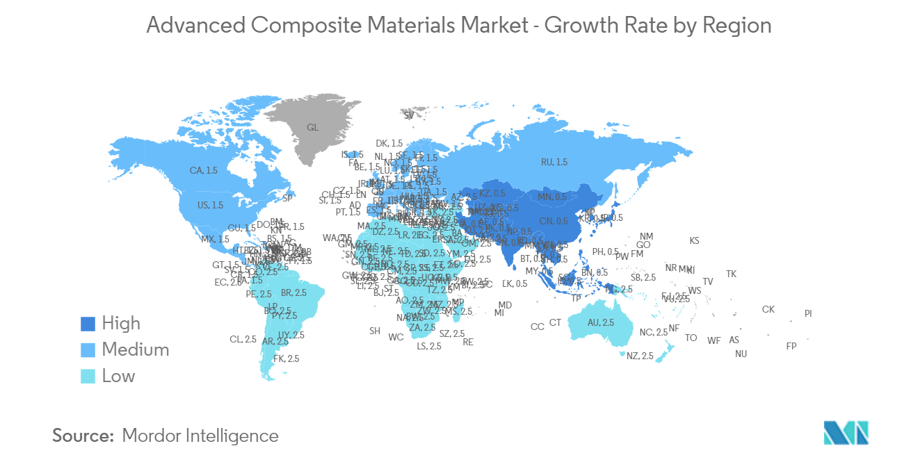 Advanced Composite Materials Market - Growth Rate by Region