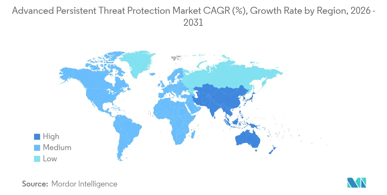 Advanced Persistent Threat Protection Market CAGR (%), Growth Rate by Region