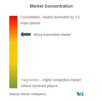 Concentración del mercado automotriz de África