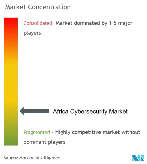 アフリカのサイバーセキュリティ市場集中度