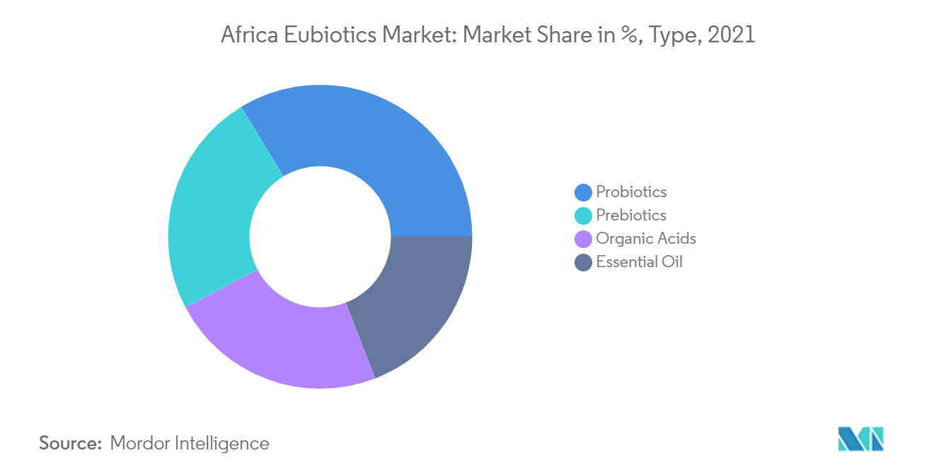 Africa Eubiotics Market: Market Share in %, Type, 2021
