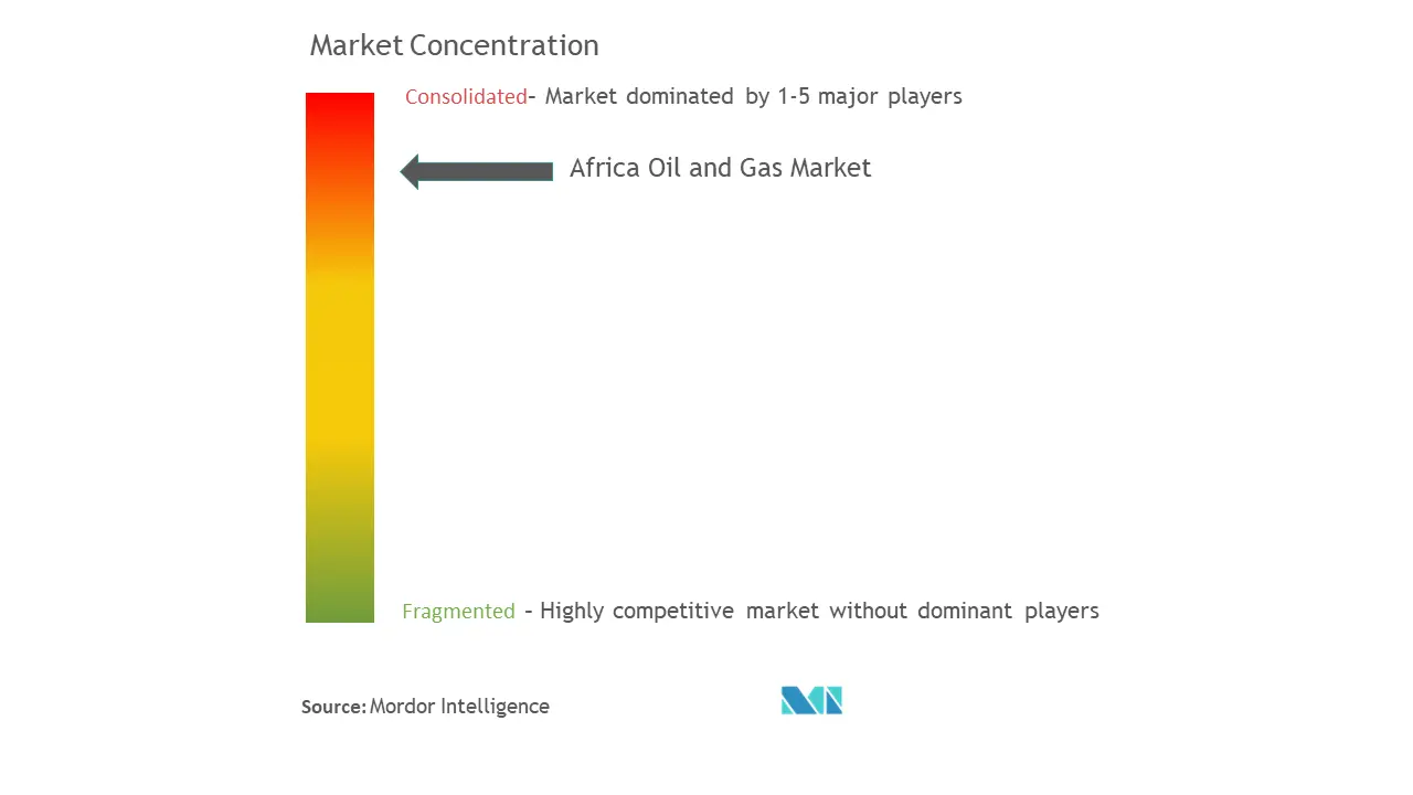 アフリカの石油とガス市場集中度