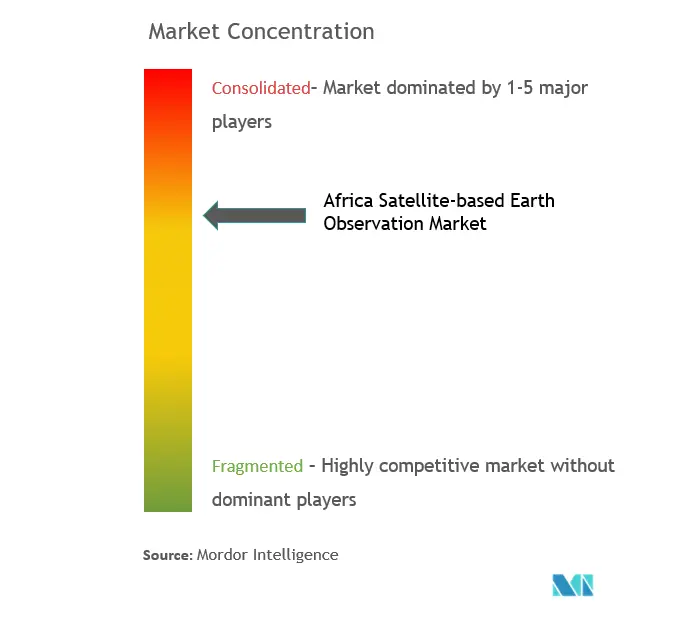 アフリカの衛星ベース地球観測市場の集中度