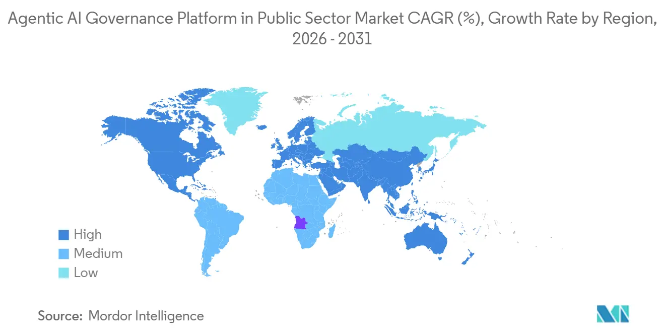 Agentic AI Governance Platform In Public Sector Market Growth Rate by Region