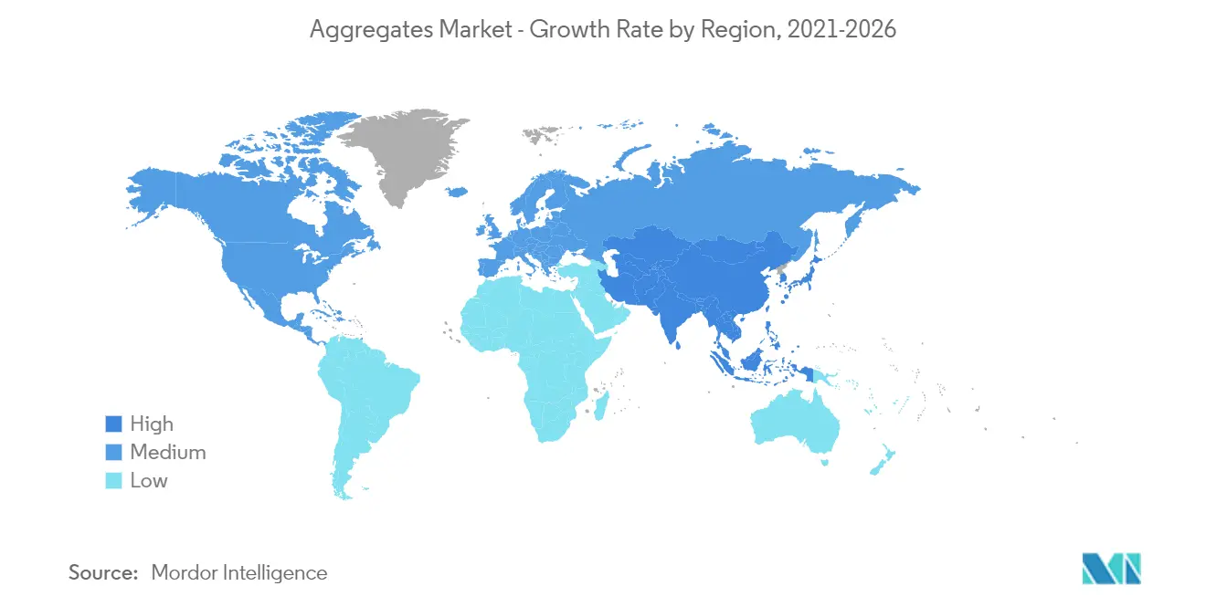 Aggregates Market Growth Rate By Region