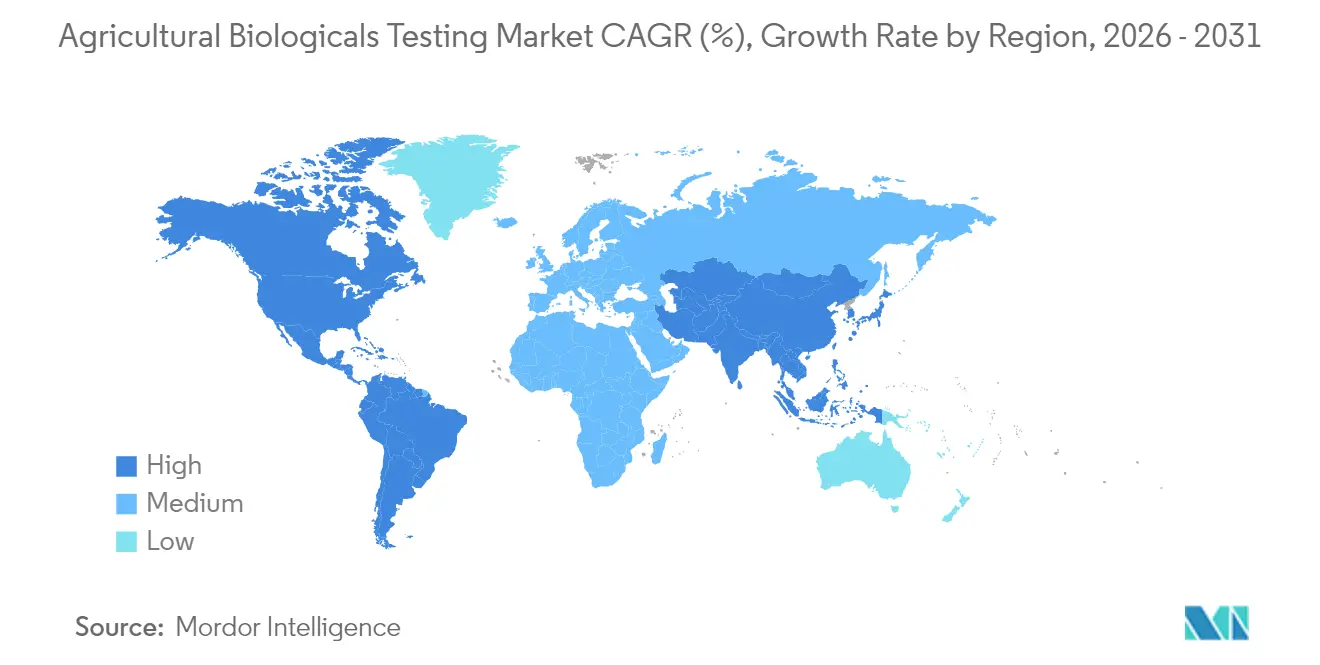 Agricultural Biologicals Testing Market CAGR (%), Growth Rate by Region
