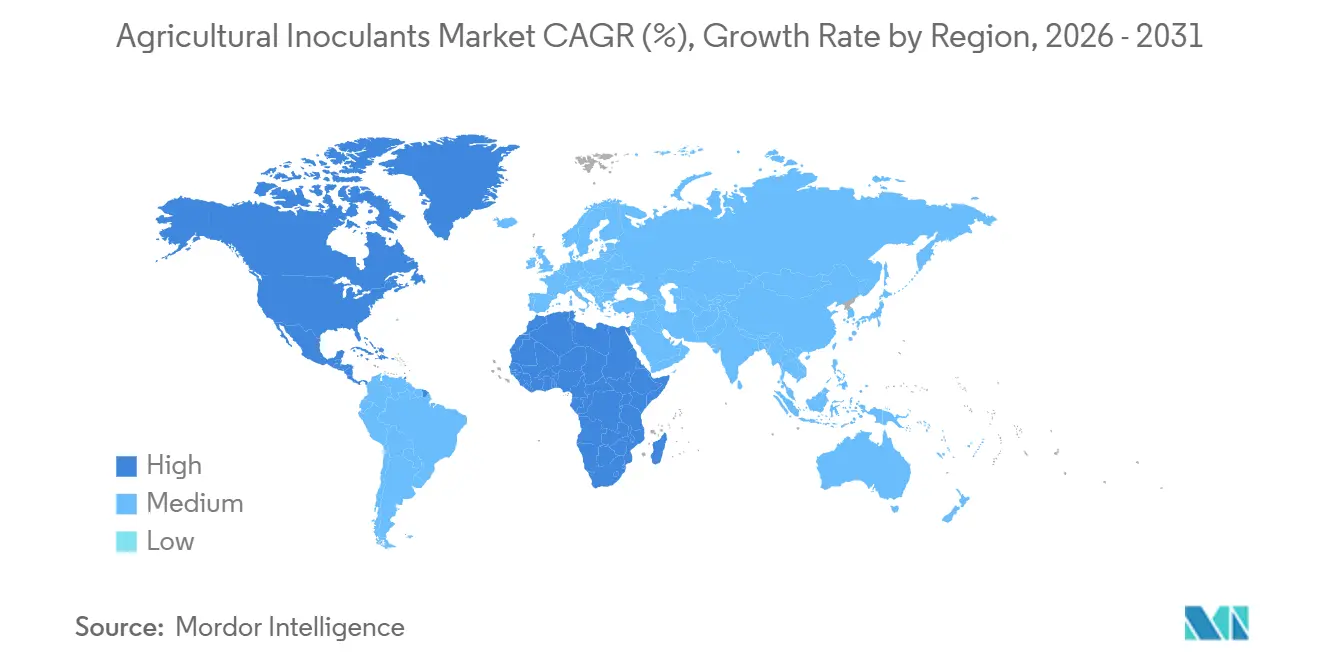 Agricultural Inoculants Market CAGR (%), Growth Rate by Region