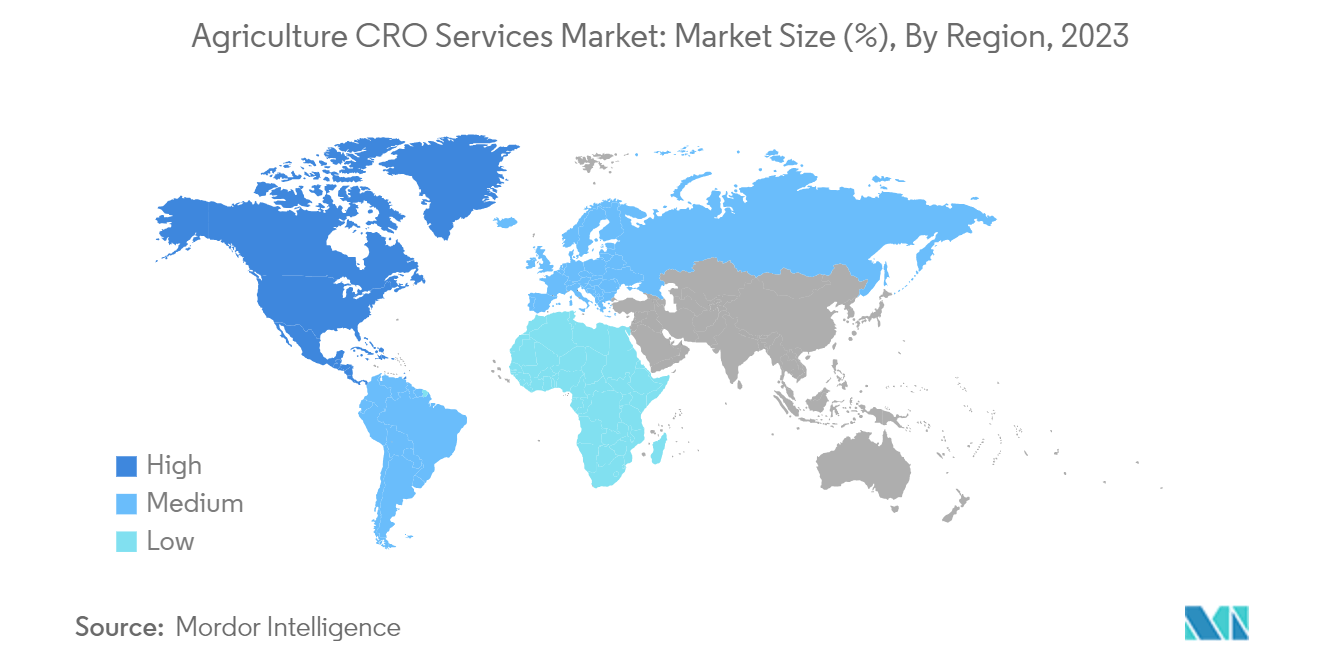 Agriculture CRO Services Market: Market Size (%), By Region, 2023