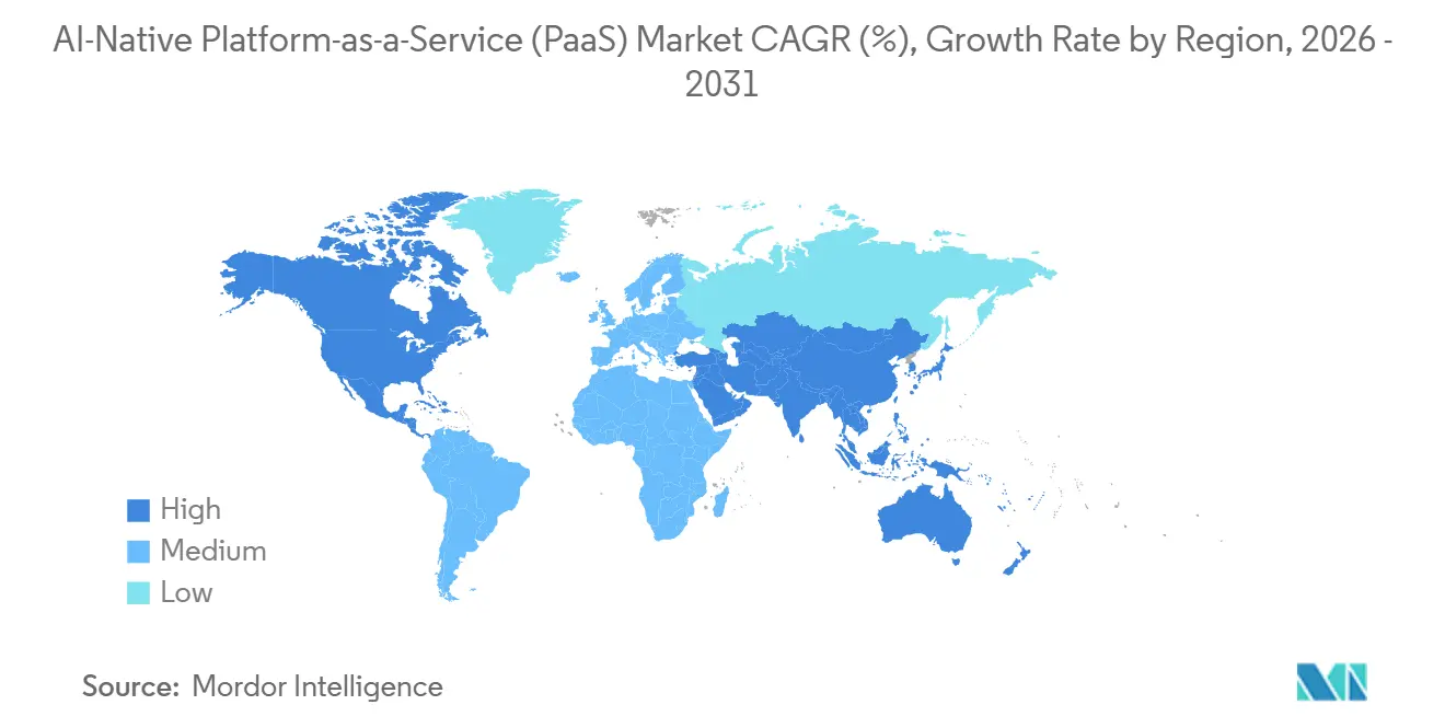 AI-Native Platform-as-a-Service (PaaS) Market Growth Rate by Region