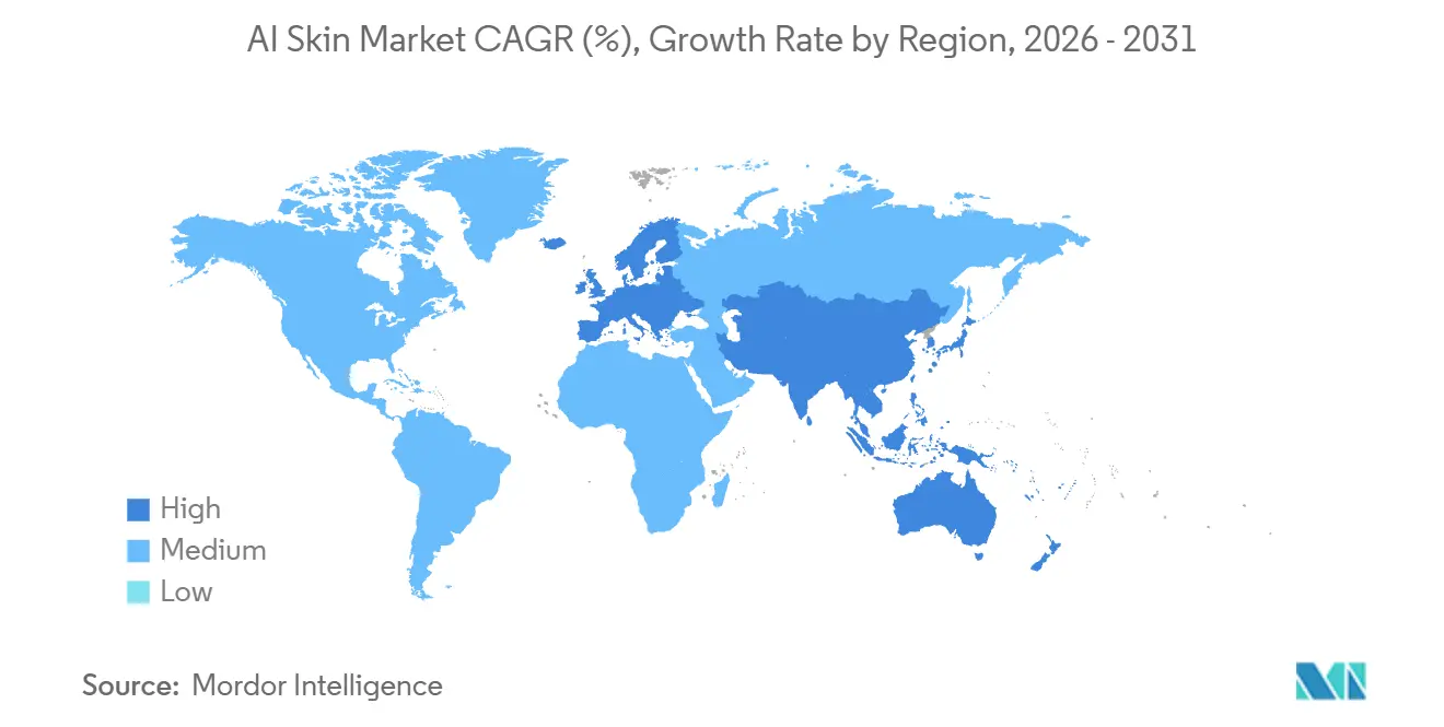 AI Skin Market Growth Rate by Region