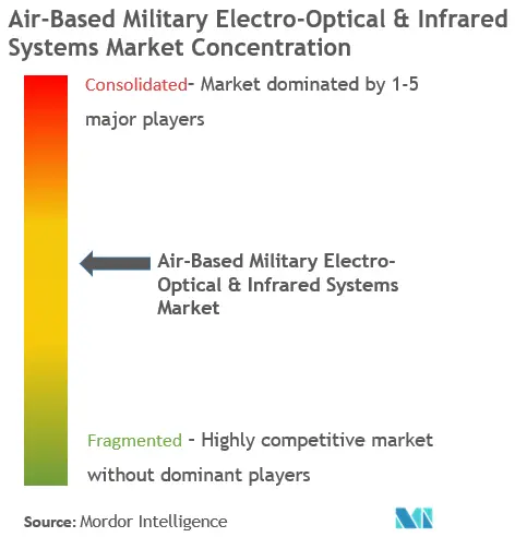 Concentración de mercado de sistemas militares electroópticos e infrarrojos basados ​​en aire
