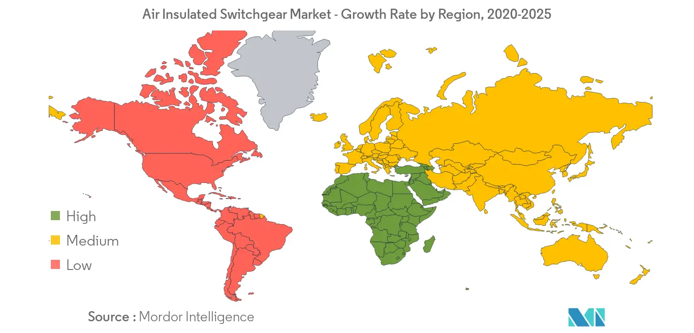 Air-insulated switchgear market Growth by Region