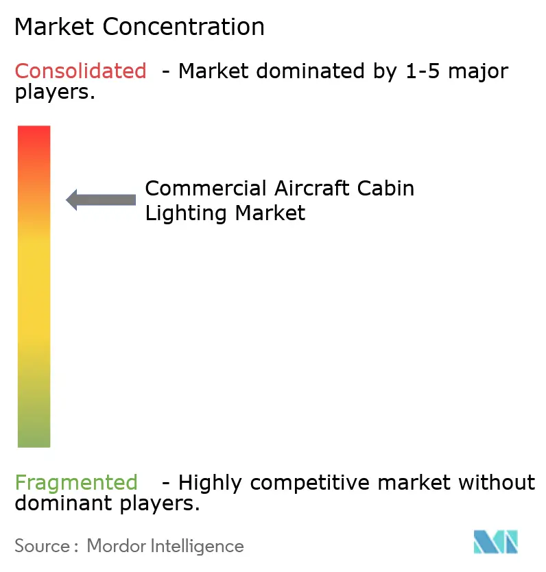 Commercial Aircraft Cabin Lighting Market Concentration