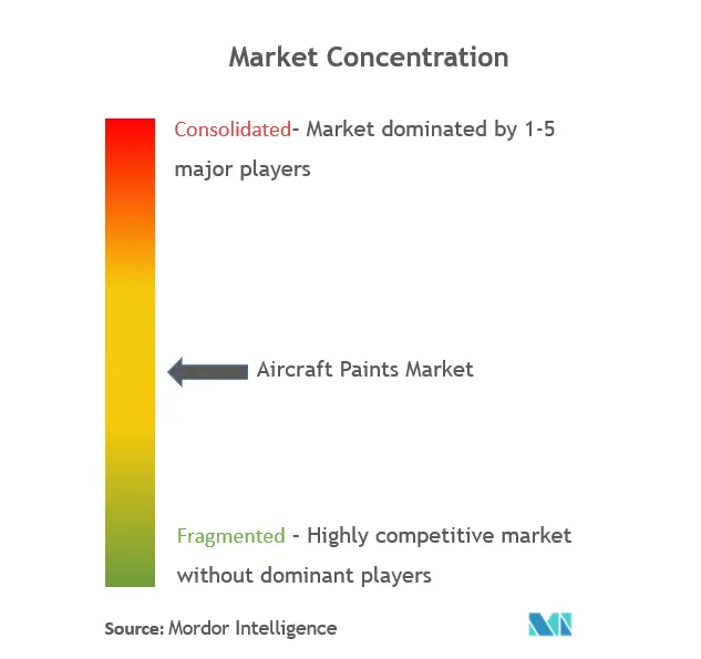 Marktkonzentration für Flugzeugfarben