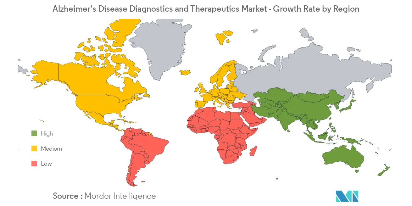 Alzheimer’s Disease Diagnostics and Therapeutics Market Share By Region