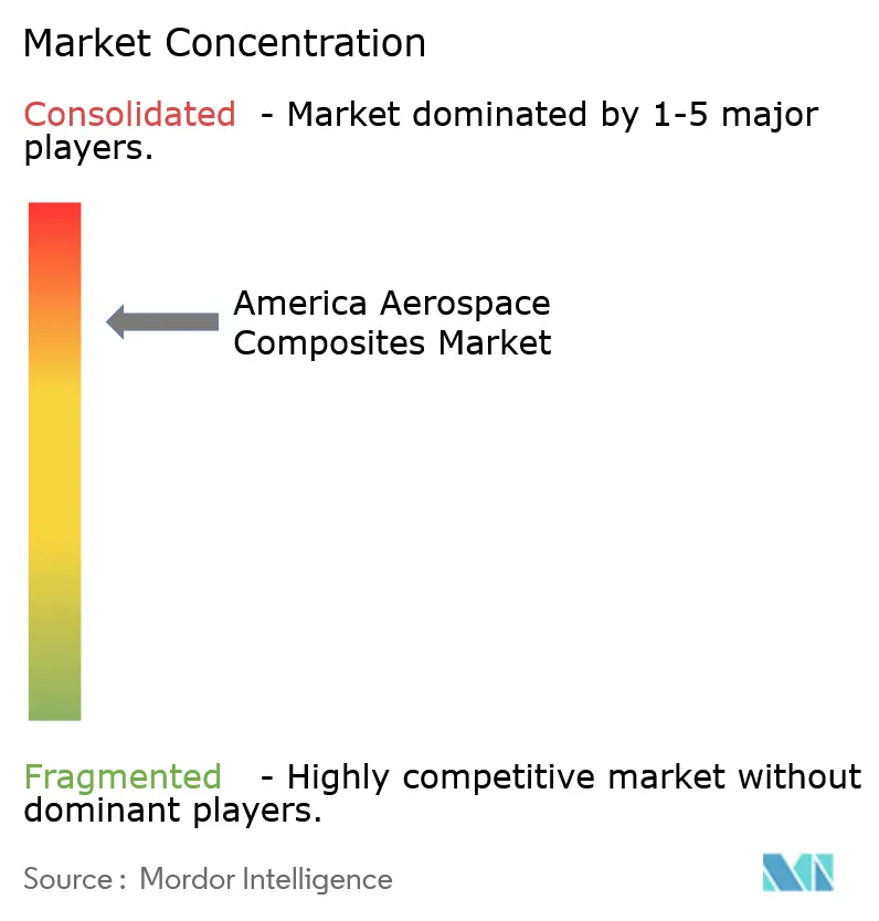 America Aerospace Composites Market Concentration