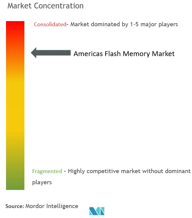 アメリカのフラッシュメモリ市場集中度