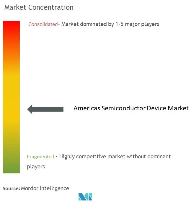 米州半導体デバイス市場集中度