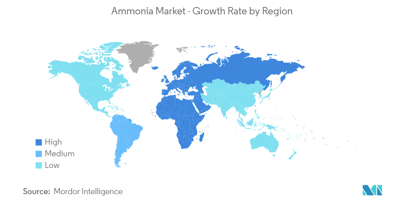 Ammonia Market - Growth Rate by Region