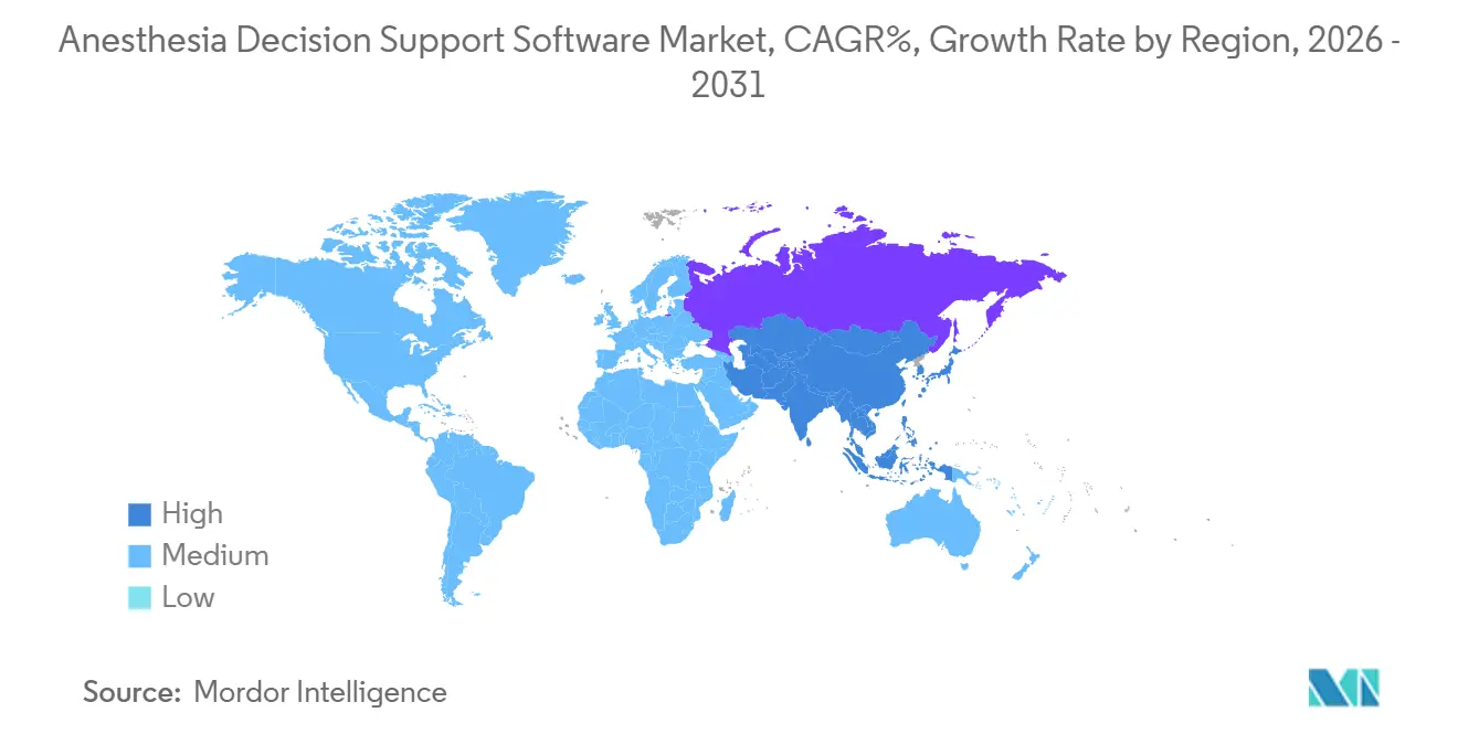 Anesthesia Decision Support Software Market Growth Rate by Region