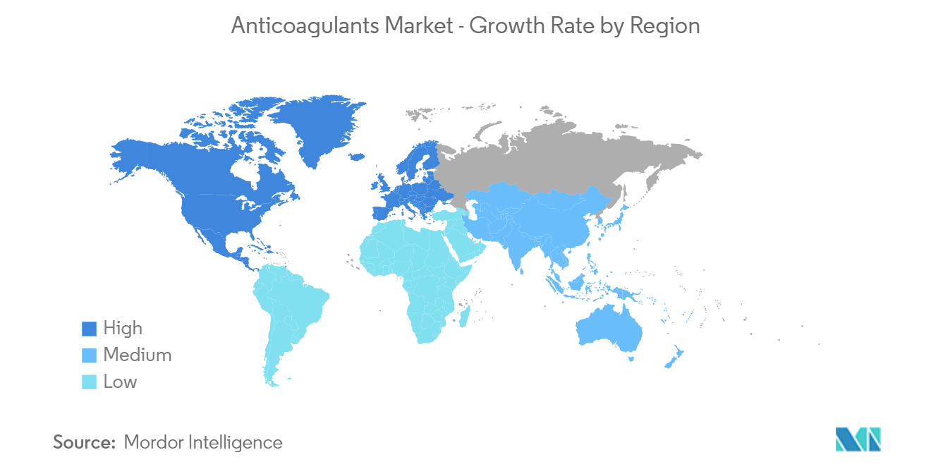 Anticoagulants Market - Growth Rate by Region