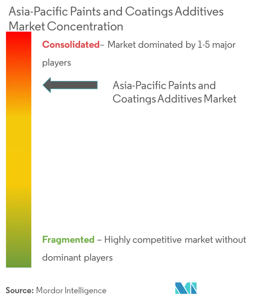 Asia-Pacific Paints and Coatings Additives Market Concentration