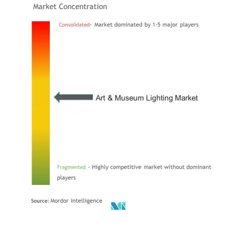 Concentración del mercado de iluminación de arte y museos