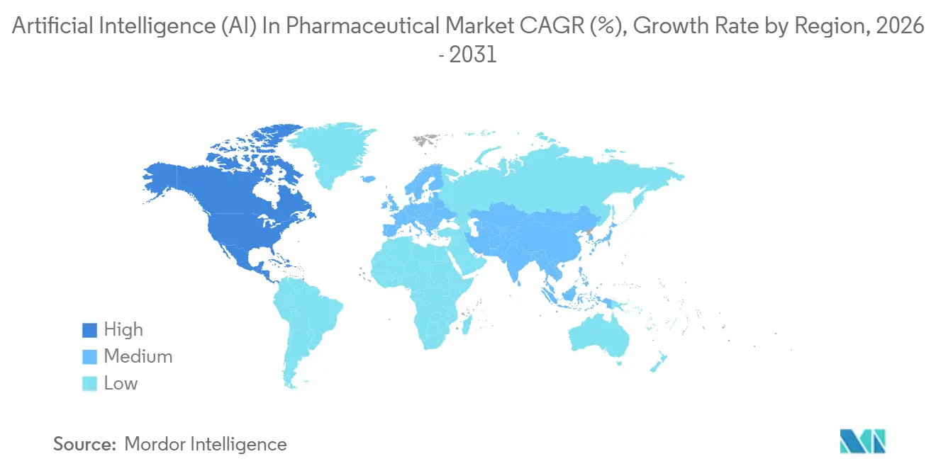 Artificial Intelligence (AI) In Pharmaceutical Market Growth Rate by Region