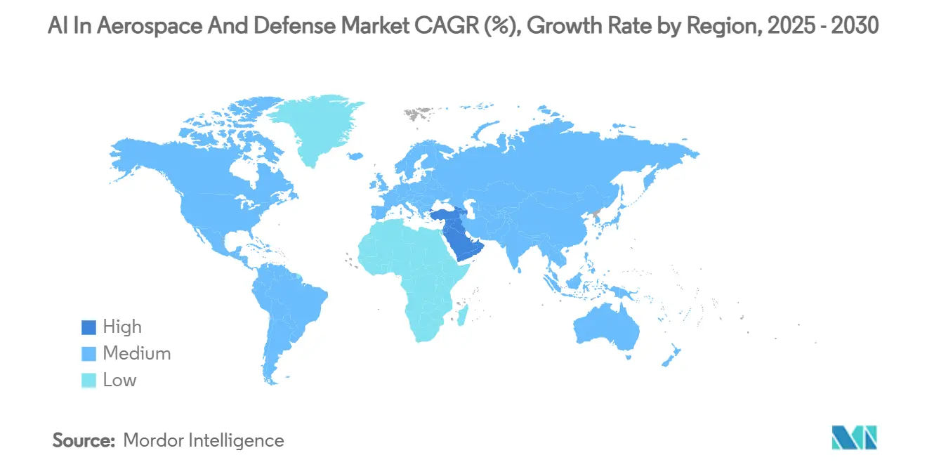AI In Aerospace And Defense Market CAGR (%), Growth Rate by Region