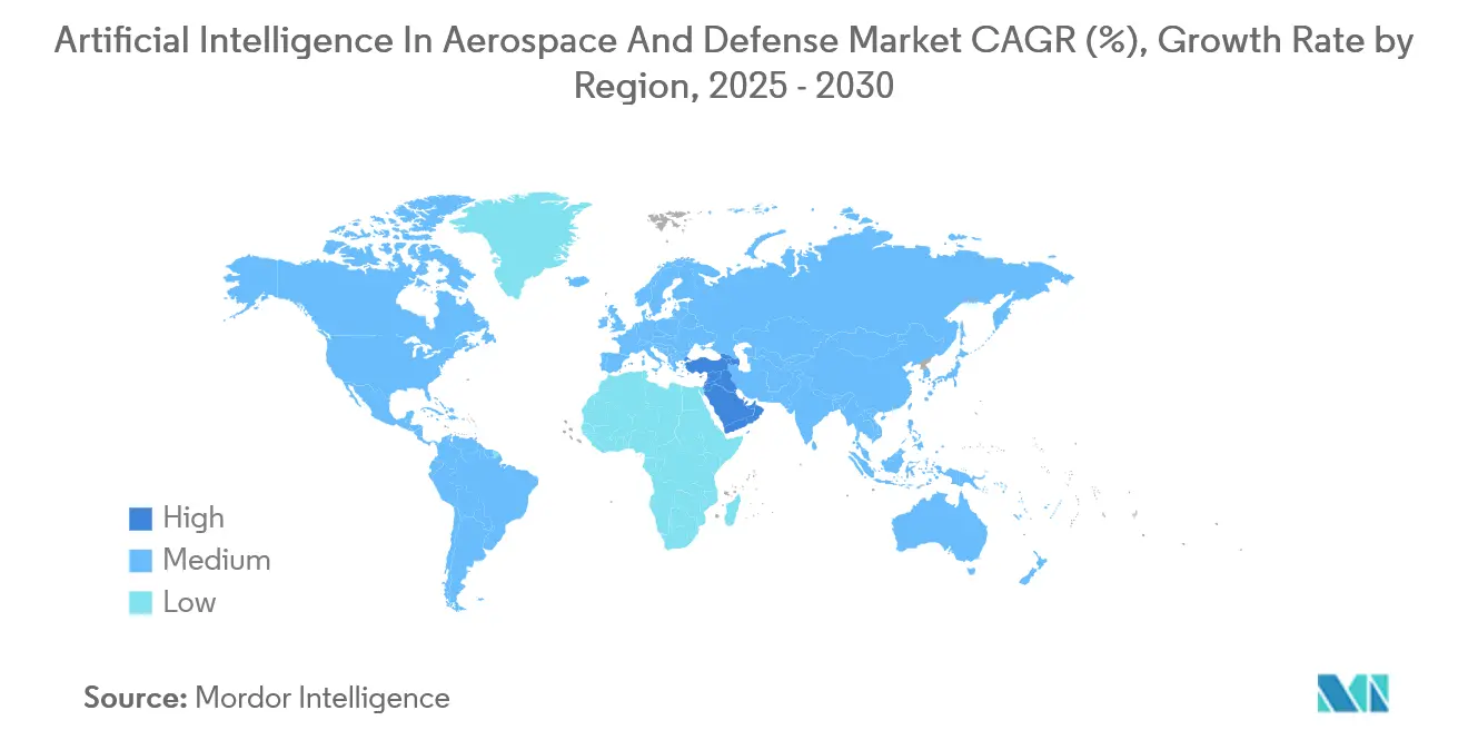 Artificial Intelligence In Aerospace And Defense Market CAGR (%), Growth Rate by Region