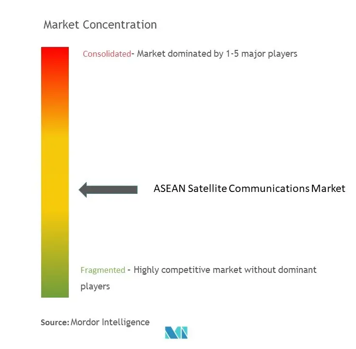 ASEAN衛星通信市場の集中度