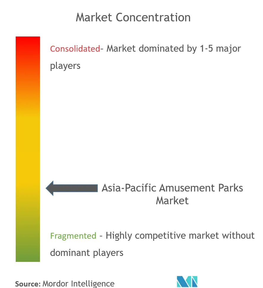 アジア太平洋地域の遊園地市場集中度