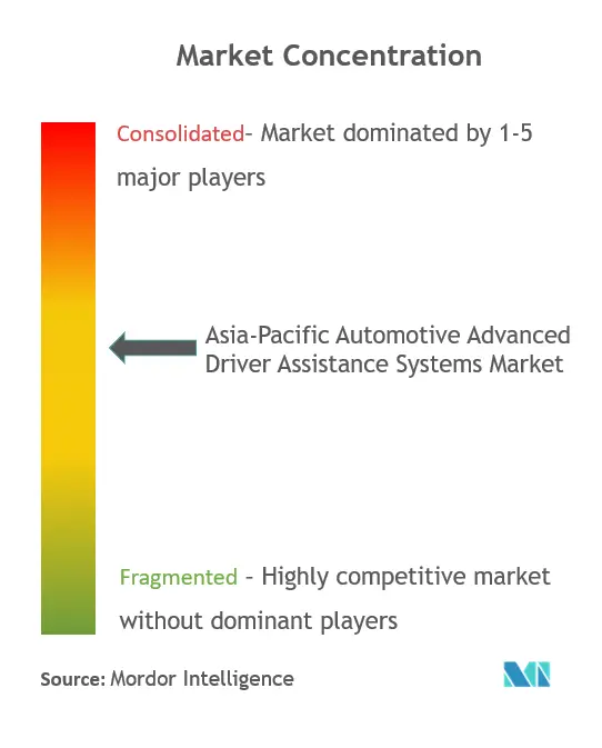 Asia-Pacific Automotive Advanced Driver Assistance Systems Market Concentration