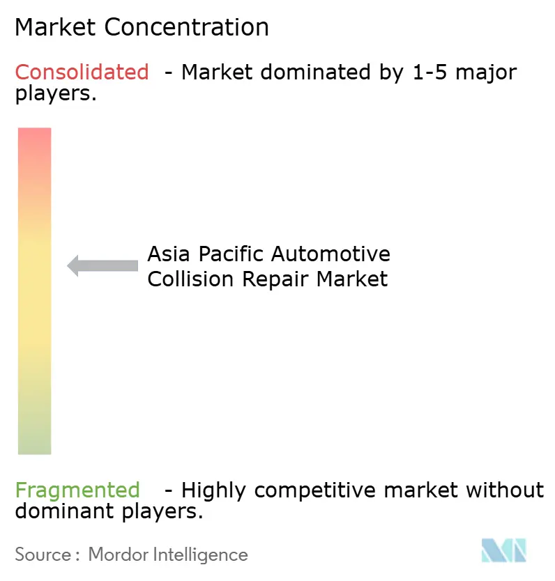 Asia Pacific Automotive Collision Repair Market Concentration