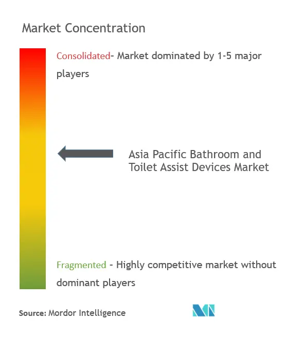 Asia-Pacific Bathroom and Toilet Assist Devices Market Concentration
