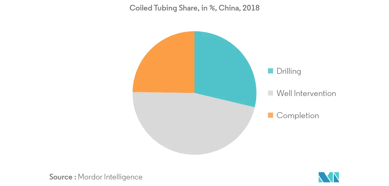 China Coiled Tubing Share, in %, 2018