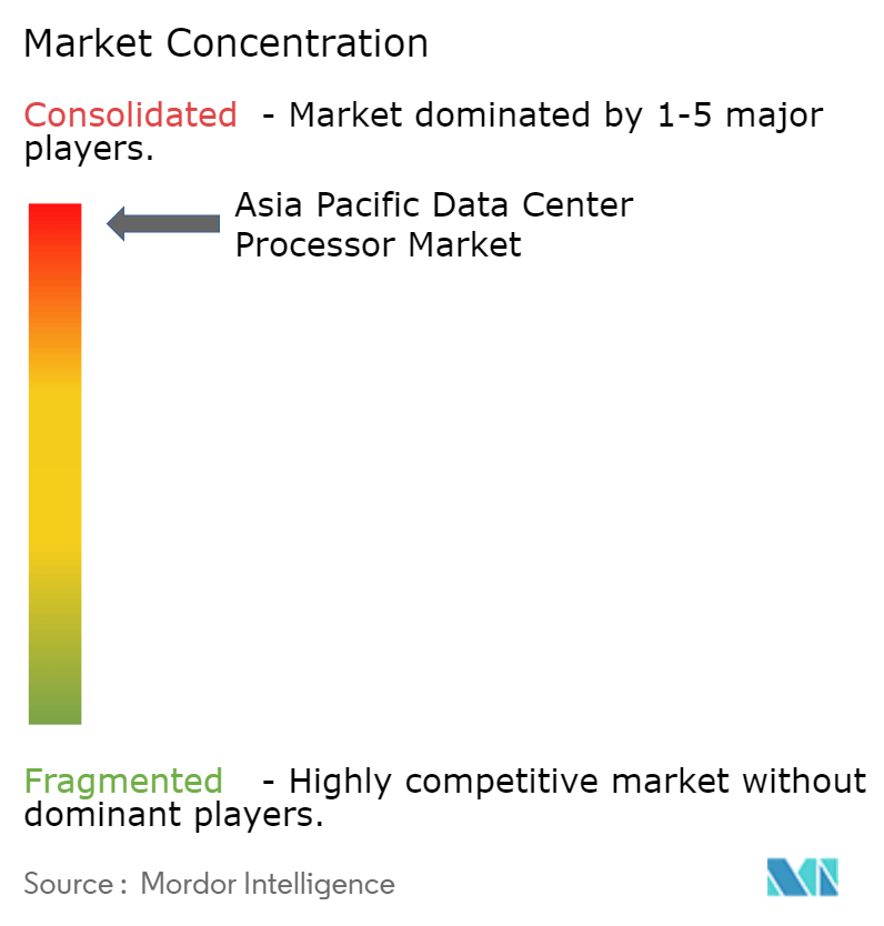 Asia Pacific Data Center Processor Market Concentration