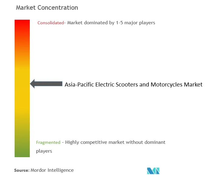 Asia-Pacific Electric Scooters And Motorcycles Market Concentration